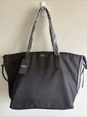 Botkier New York Large Black Nylon Tote Shoulder Bag Zip Pocket NWT